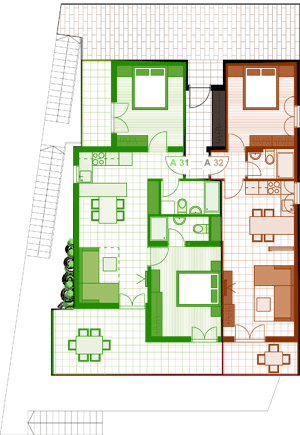 Apartments Luka Third floor plan