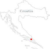 Živogošće na karti Hrvatske